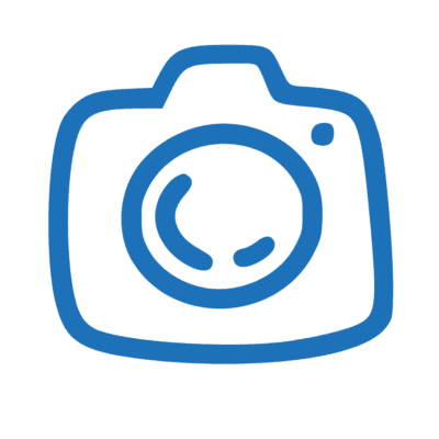 Blue White Cute Simple Doodle iOS Icon