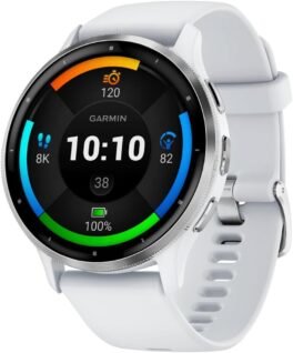 Garmin 010-02784-00 Venu 3 Health Fitness GPS Smartwatch Silver Steel Bezel