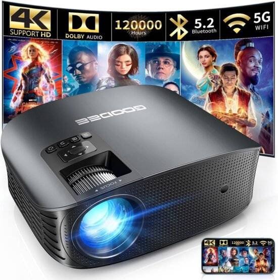 GooDee Projector 4K With WiFi And Bluetooth