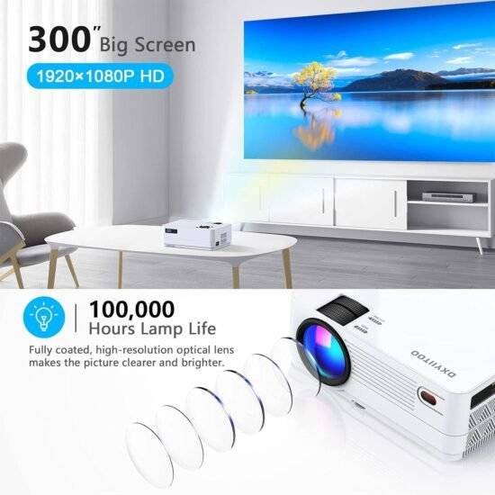 Native 1080P Projector with WiFc